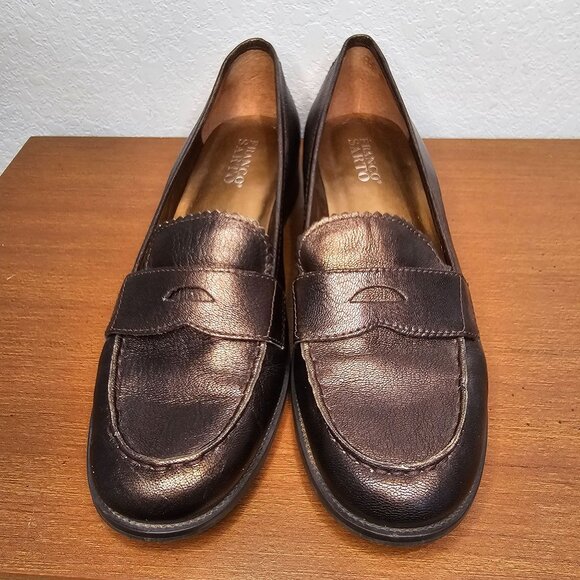 Men's Franco Sarto Dress Shoe Loafer Black Size 10 - Picture 9 of 11